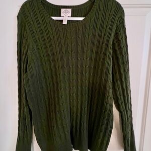 St. John's Bay Olive Cable Knit Sweater